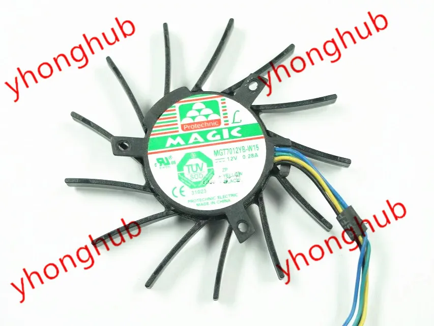 

MAGIC MGT7012YB-W15 DC 12В 0.28A 4-проводной вентилятор охлаждения сервера