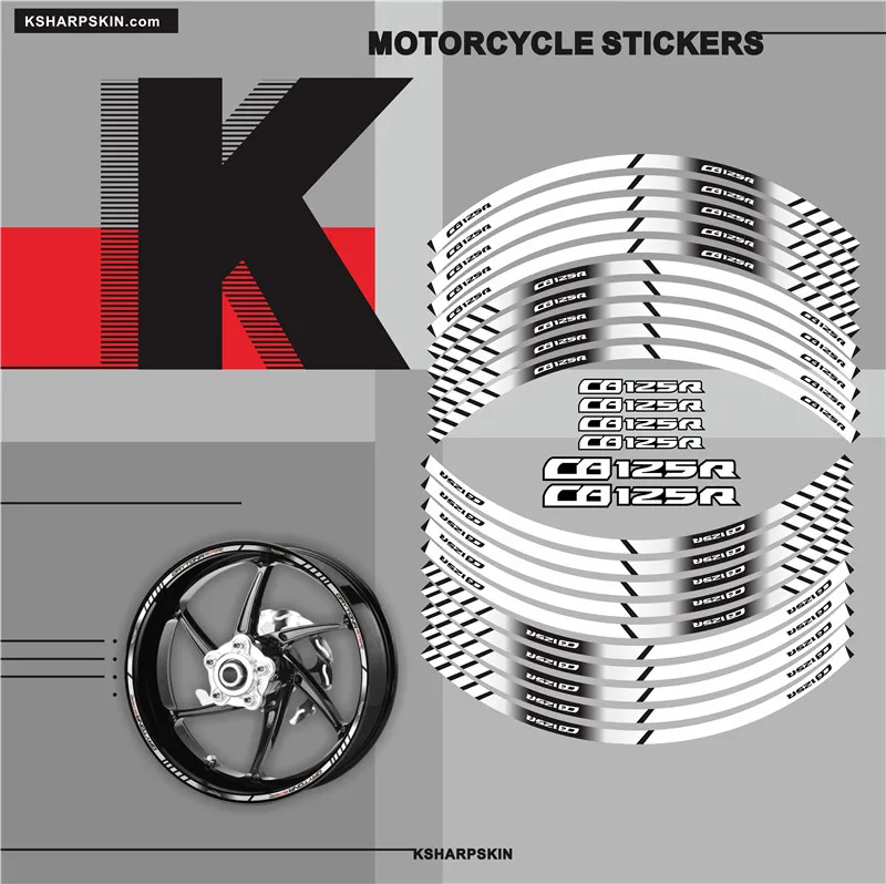 Наклейки на внутреннее колесо мотоцикла обод наклейки для HONDA CB125R|Наклейки и