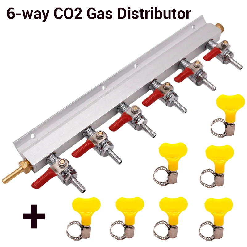 6 способ пивное перегонное газовый коллектор CO2 компонентов коллектор сплиттер пива интегрированный обратные клапаны для домашнего пивоварения для приготовления пива пивоварения инструмент
