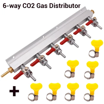 6 ウェイビール醸造ガスマニホールド CO2 販売代理店マニホールドスプリッタビール統合チェックバルブ自作ビール醸造作るツール
