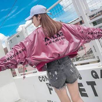 

Autumn Short Jacket Women 2018 Embroidery Harajuku Streetwear Cropped Jacket Korean Steampunk Bolero Street Style Coat 50B0073