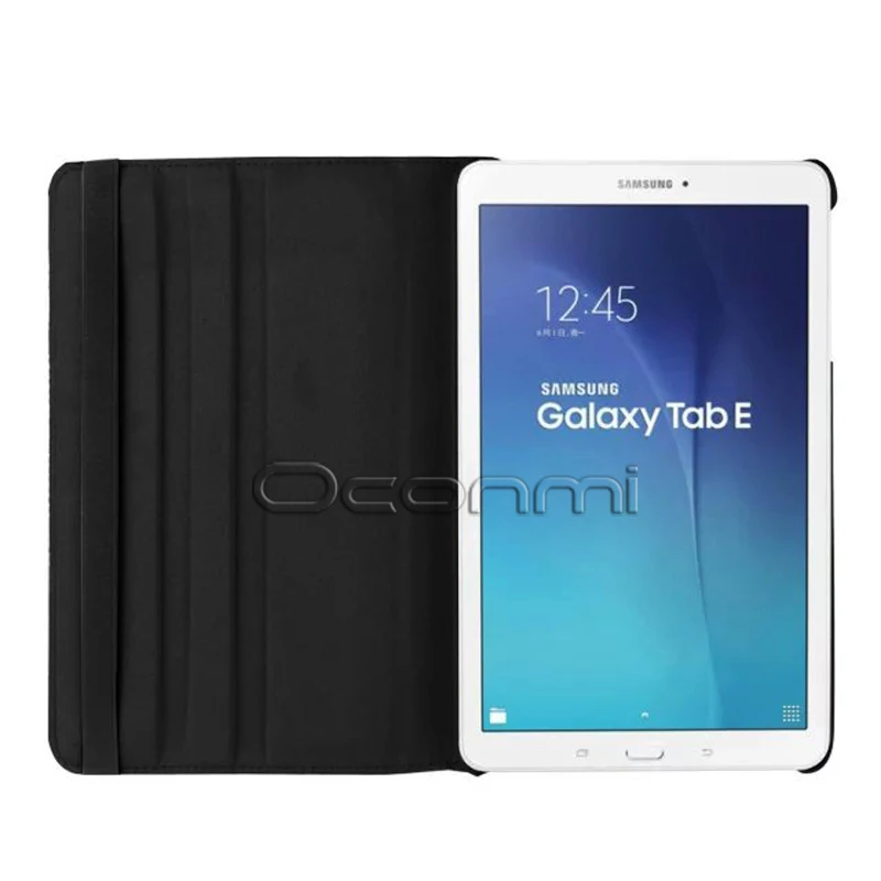 360 Вращающийся Кожаный чехол для Samsung Galaxy Tab E 9 6 дюймов с функцией подставки SM T560