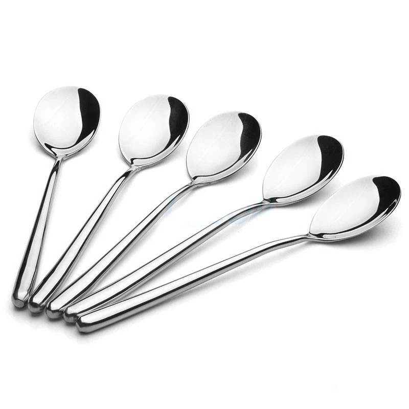 Ouliget Square Head Spoons, Korean style Square Sugar Spoon,Thick Heavy  Stainless Steel Soup Spoons Table Spoons Dinner Spoons Flat Square Spoon,7