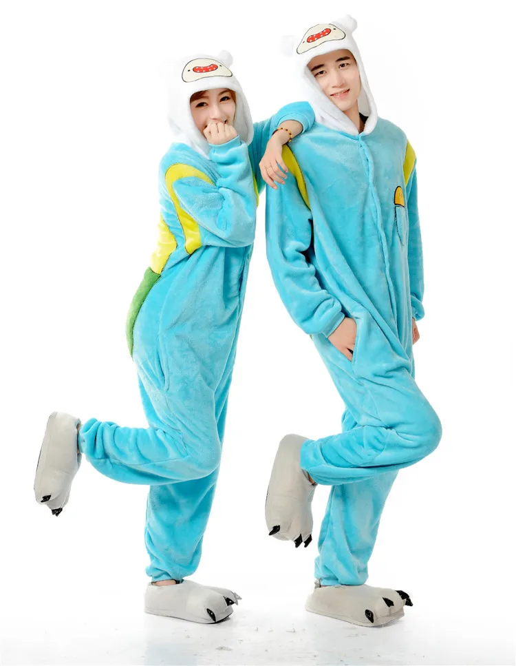 

Kigurumi Adult Finn Pajamas Sleepsuit Cartoon Onesie Sleepwear Unisex Pyjamas Cosplay Costume For Christmas Party