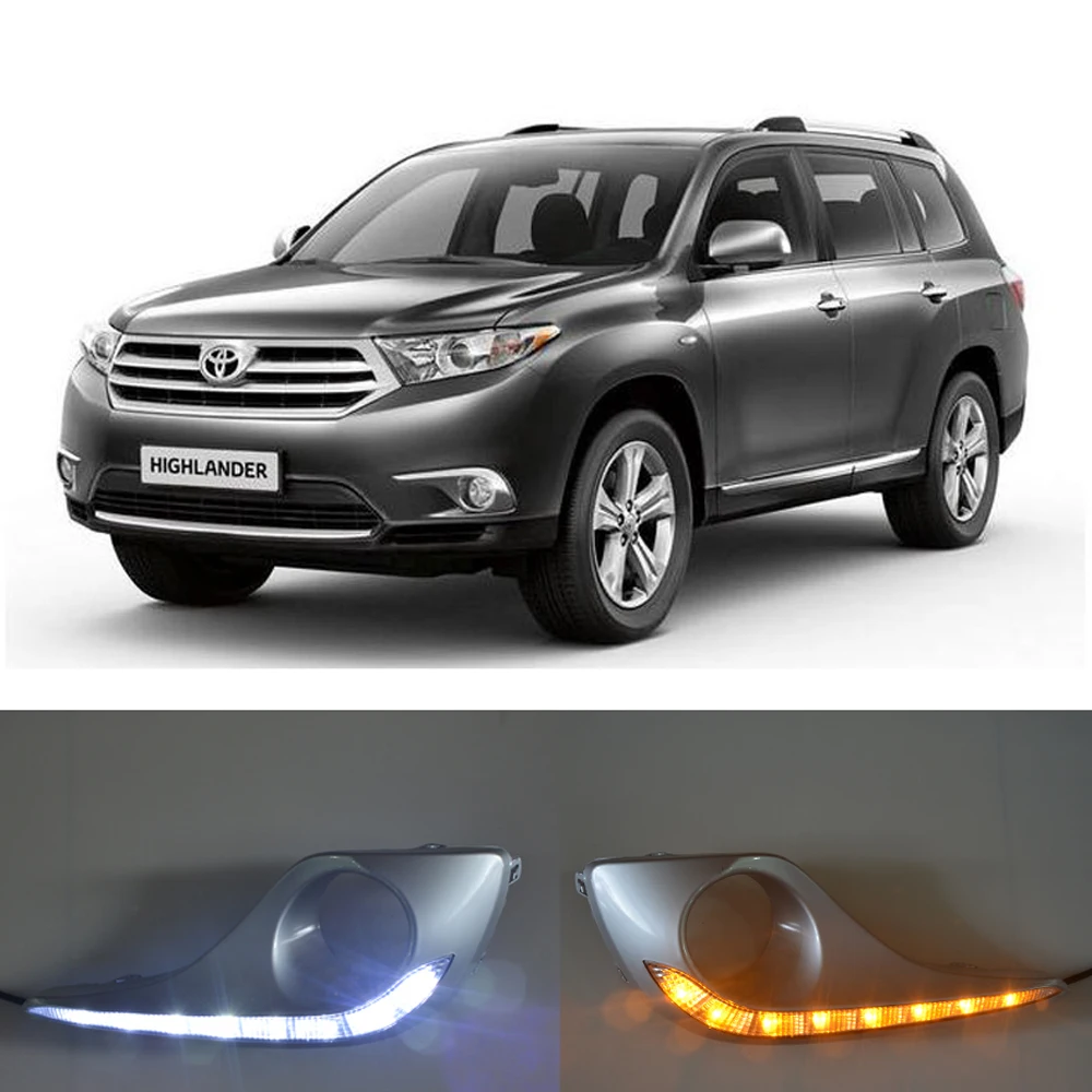  ECAHAYAKU Daytime Running Light DRL for Toyota HighLander 2012 2013 Left & Right driving Fog Light  - 32948400369