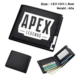 Игры Apex легенды Короткие Двойные бумажник держатель для кредитных карт с фотографиями держателя для мужчин's женщин кожа черный женские