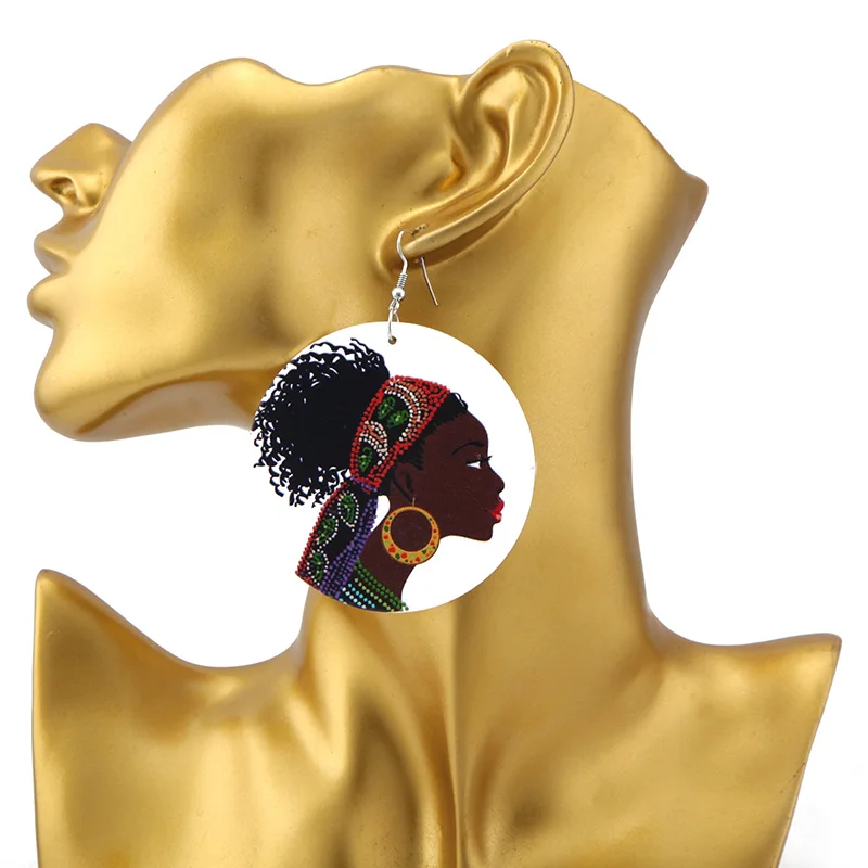 Женские деревянные висячие серьги SANSHOOR с Мути-дизайном, афроцентричные богемные Этнические украшения для рождественских подарков, 6 пар