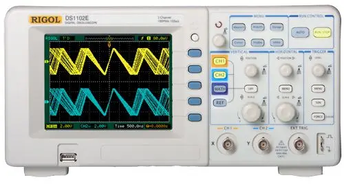 Цифровой осциллограф RIGOL DS1102E 100 МГц 2 аналоговых канала полоса пропускания МГц|rigol