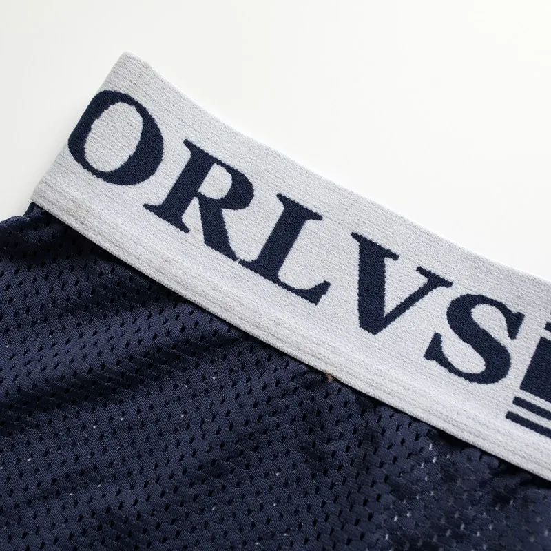 ORLVS, дышащее, мужское, сексуальное, летнее, Сетчатое, ледяной шелк, нижнее белье, боксеры, четыре угла, мужские, u-образная выпуклая сумка, шорты, одноцветные, размера плюс