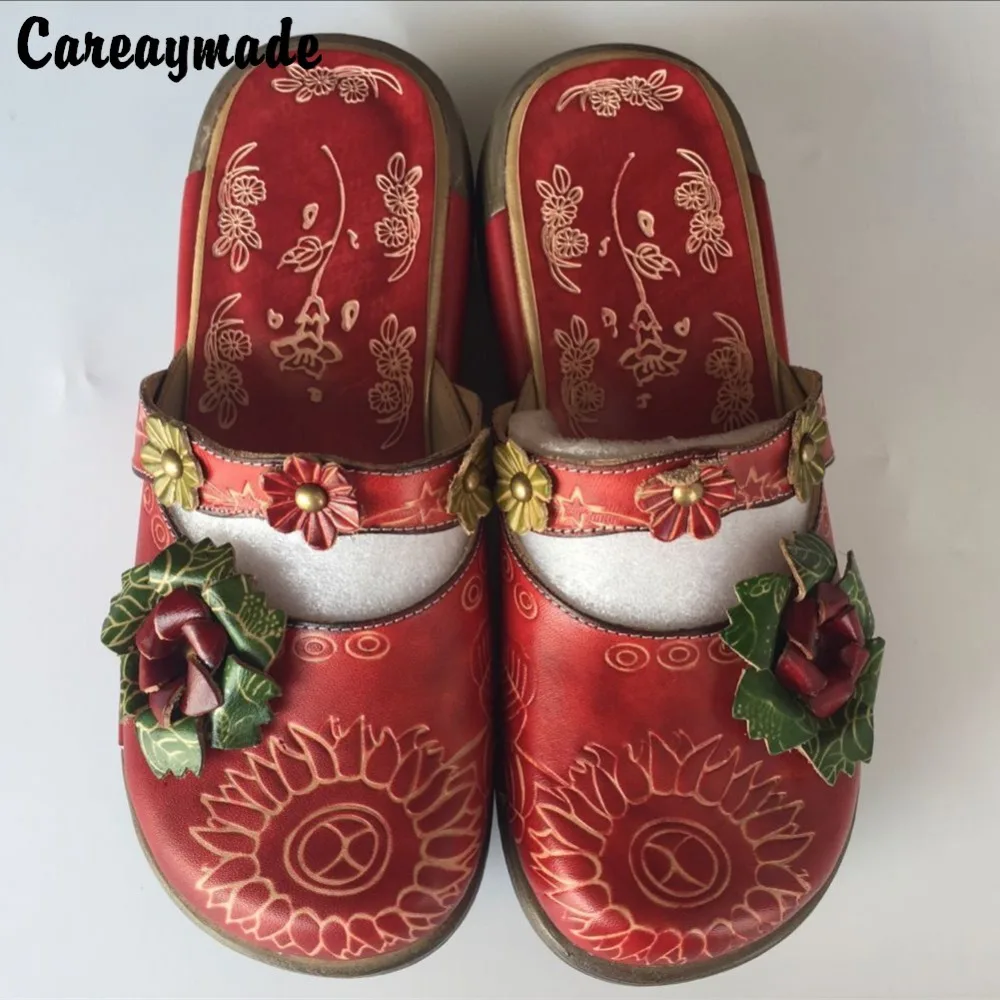 Careaymade народном стиле сделанная полностью вручную из воловьей кожи с накладкой