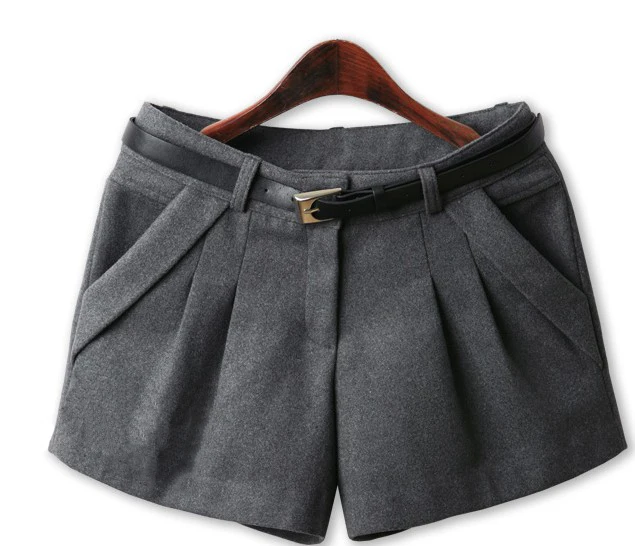 

New Brand Spring Winter Women shorts Plus Size Mid Waist Shorts woolen Slim Casual Shorts Women Hot-selling