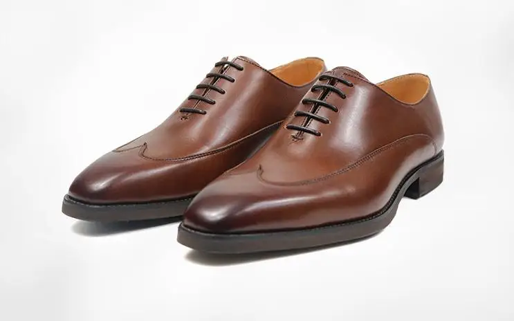 

British casual dress shoes men's leather wedding groom suit Oxford Korean men's shoes square hair type teacher work