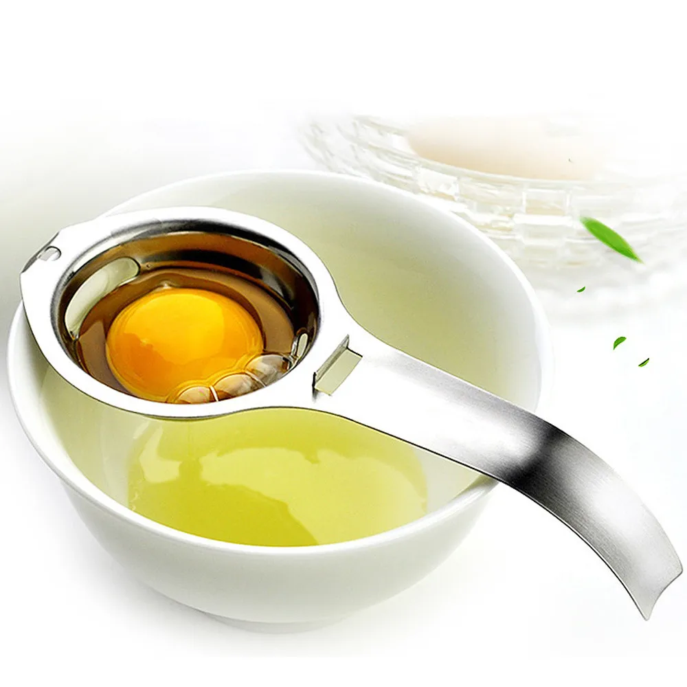 Легко здоровый из нержавеющей стали яйцо сепаратор яичный желток Белый сепаратор яичный разделитель Бытовая Кухня выпечки приготовления пищи гаджеты L* 5