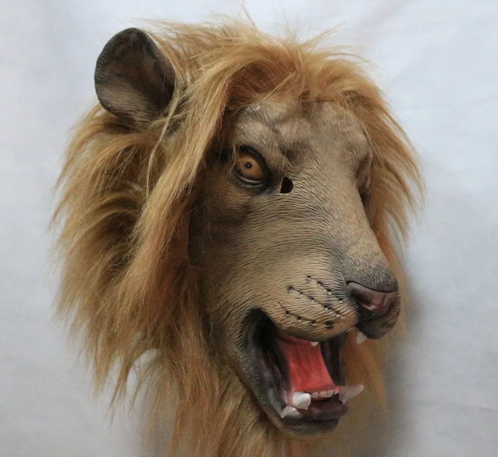 

2018 New Arrival Top Selling Eco-friendly King Lion Animal Mask For Halloween Costumes Party