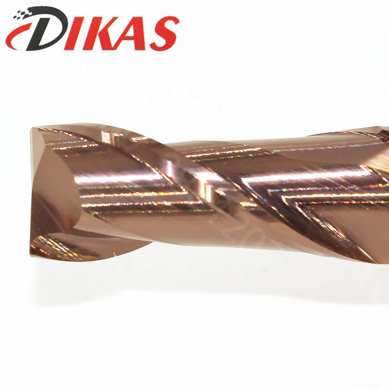 Dikas 55HRC d3 * D3 50L 2F материал Карбид квадратная плоская Концевая фреза 2 Флейта 3 мм