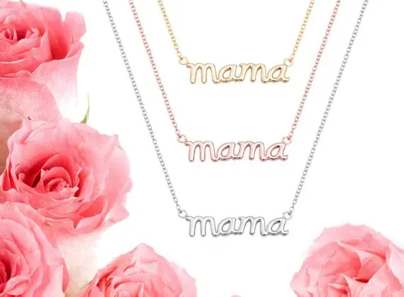 Small English Letter Word Mama Mom Chain Necklace Alphabet Charm Jewelry for Mother's Day Gift | Украшения и аксессуары