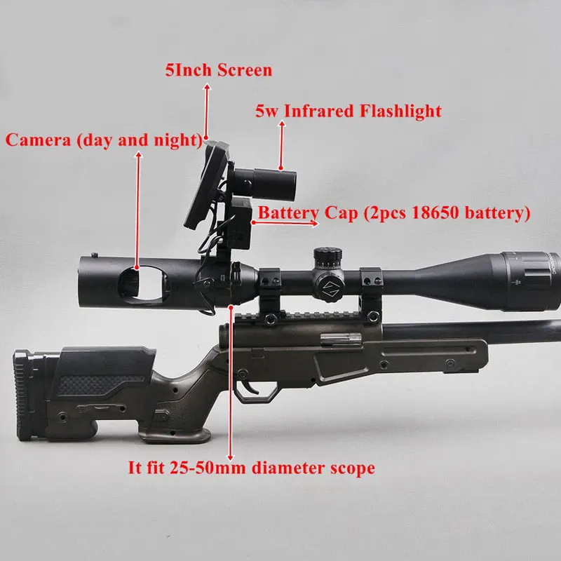 Охотничий цифровой инфракрасный Ночной прицел, 200 м, новинка третьего поколения, ночное видение, прицел, дневной и ночной прицел