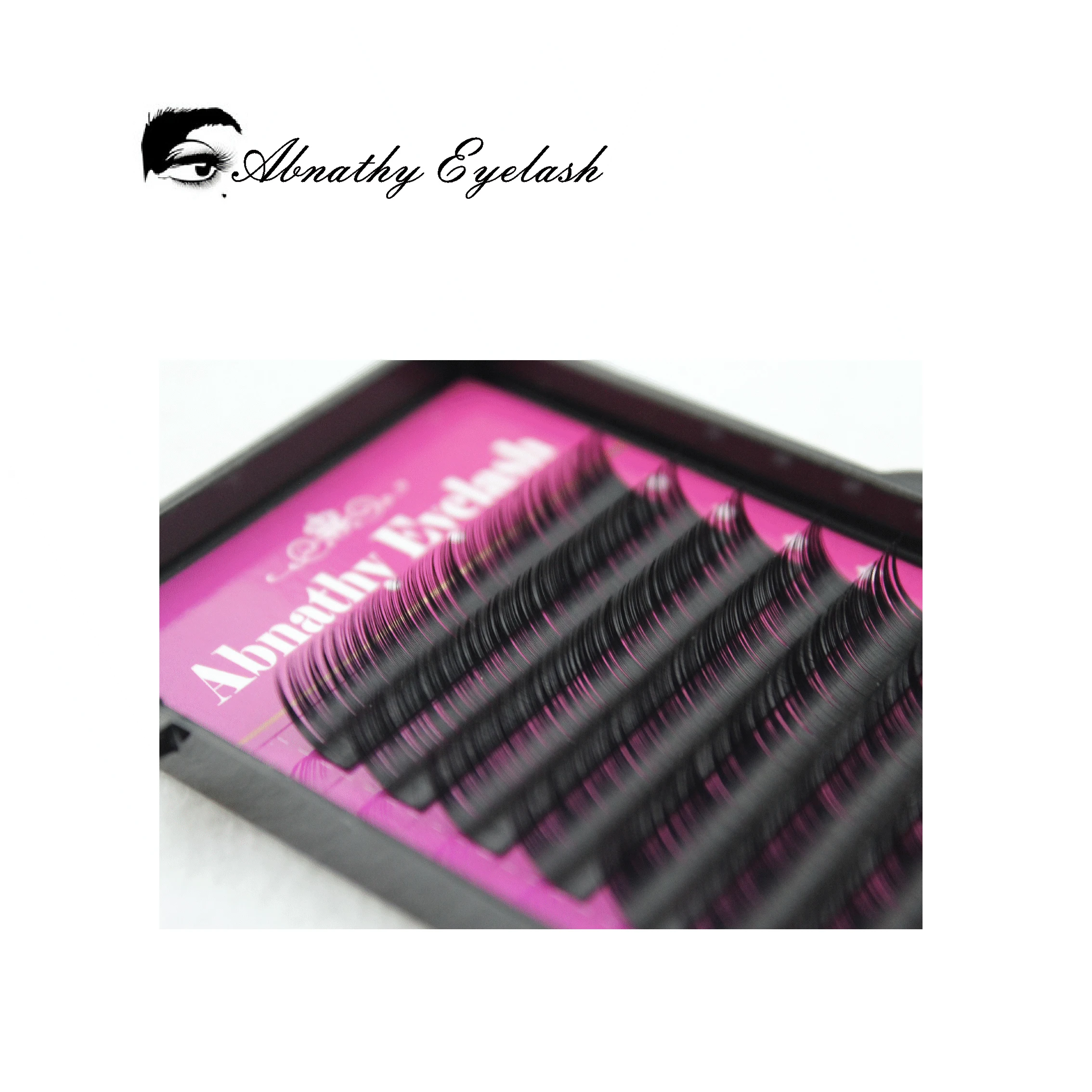 Abnathy Lashes 0,05, все размеры, 10 шт., накладные ресницы, материал «норка», для наращивания ресниц,, тонкие и мягкие Накладные ресницы