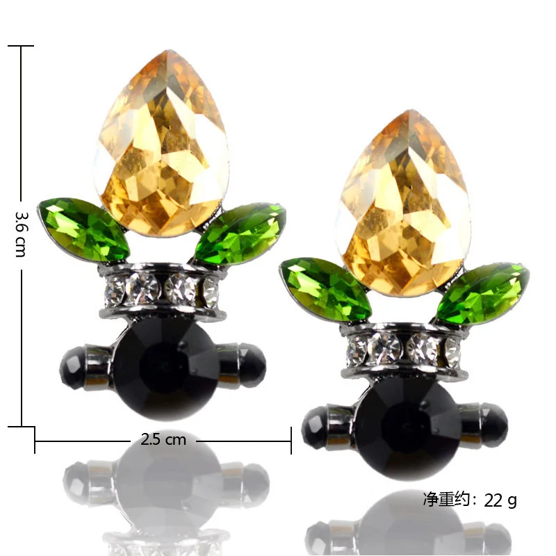 2016 new Women's fashion earrings Brand jewelry accessories gorgeous elegant sweet petals stud earrings for women lady