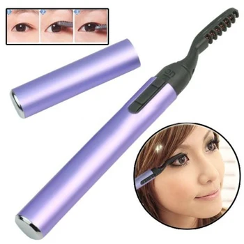 

Purple Portable Pen Style Electric Heated Makeup Eye Lashes Long Lasting Eyelash Curler 5W5H 7H3W 8WCA