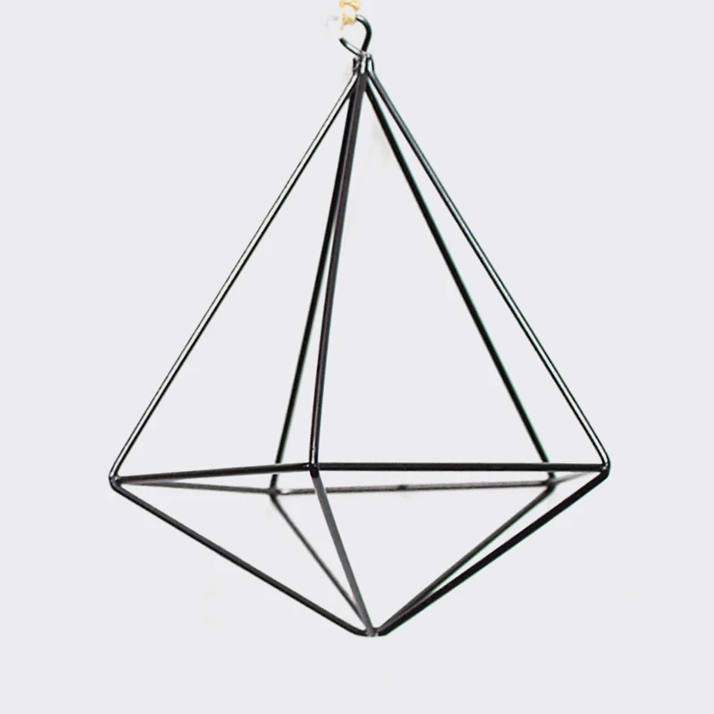 Decoration Metal Design Air Plant Flower Pot Home Garden Outdoor Mounted Hanging geometric Wall Hanger Furnishing