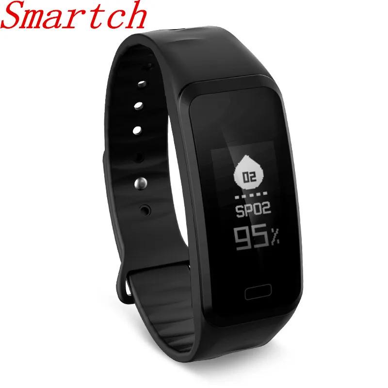 Smartch R1 Bluetooth Smart Bracelet Waterproof Fitness Tracker Heart Rate Monitor Smart Wristband Band for Android