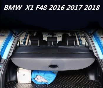 

Car Rear Trunk Security Shield Shade Cargo Cover For BMW X1 F48 2016 2017 2018 (Black, beige)