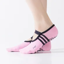 Women Anti Slip Bandage Cotton Sports Yoga Socks Ladies Ventilation Pilates Ballet Socks Dance Sock Slippers