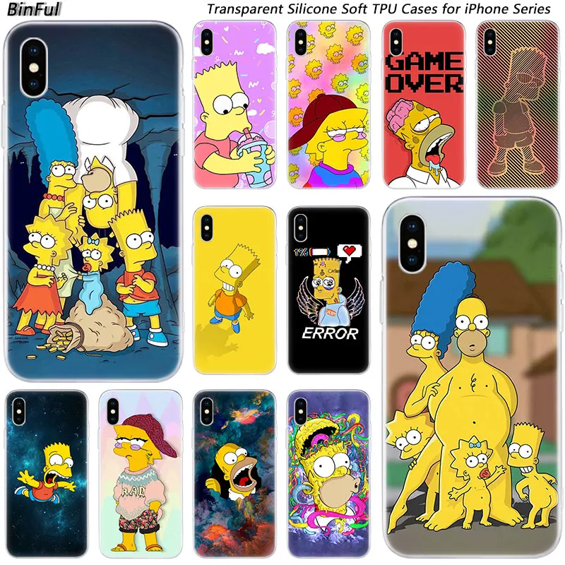 Мягкий силиконовый модный прозрачный чехол Homer Simpson для Apple iPhone 11 Pro XS MAX XR X 7 8 Plus 6 6s 5