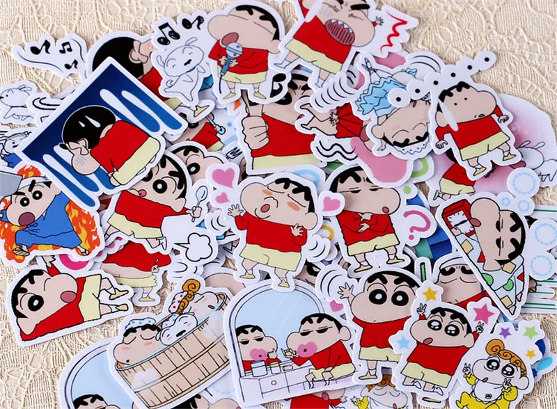 40 шт. Crayon Shinchan стикер для багажа Скейтборд телефон ноутбук мото велосипед стены гитары/наклейки eason/DIY Скрапбукинг