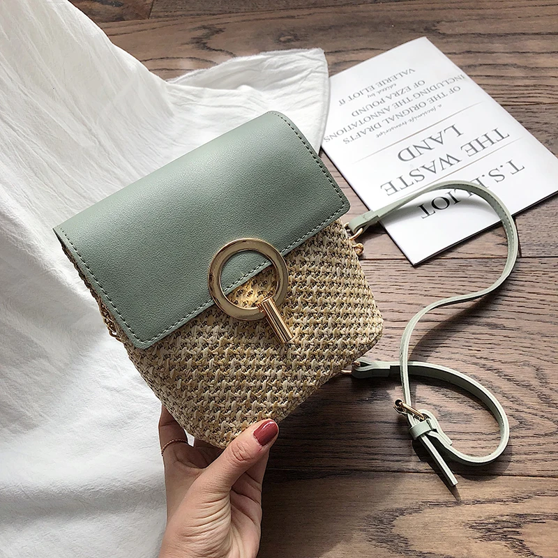 

Small Shoulder Bag For Women Handbags Straw Women's Crossbody Bag Small Female Fashionable Bags Lady Green Beige Brown Hotsale