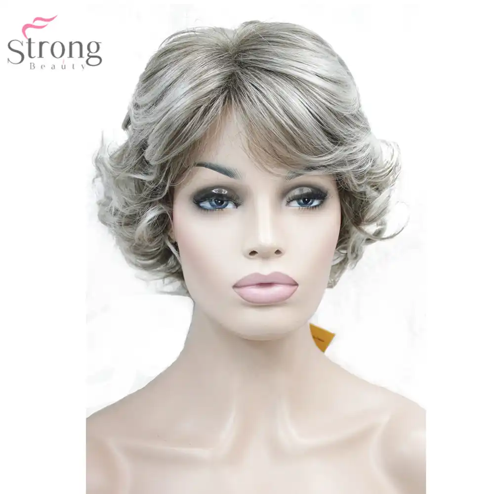 Strongbeauty Women Synthetic Wig Capless Short Curly Hair Blonde
