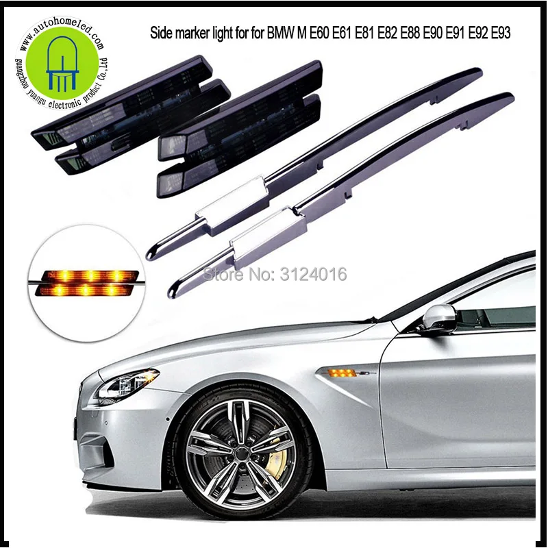 

2X LED Sequential Blinker Led Turn Signal Indicator Fender Side Marker Light for BMW 1 3 5 M E60 E61 E81 E82 E88 E90 E91 E92 E93