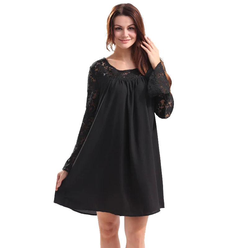 long sleeve slip dress