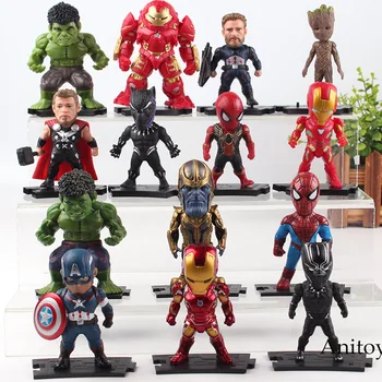 

Action Figure Marvel Avengers Iron Man Thanos Captain America Thor Hulk buster Tree Man Spiderman Toys Figure