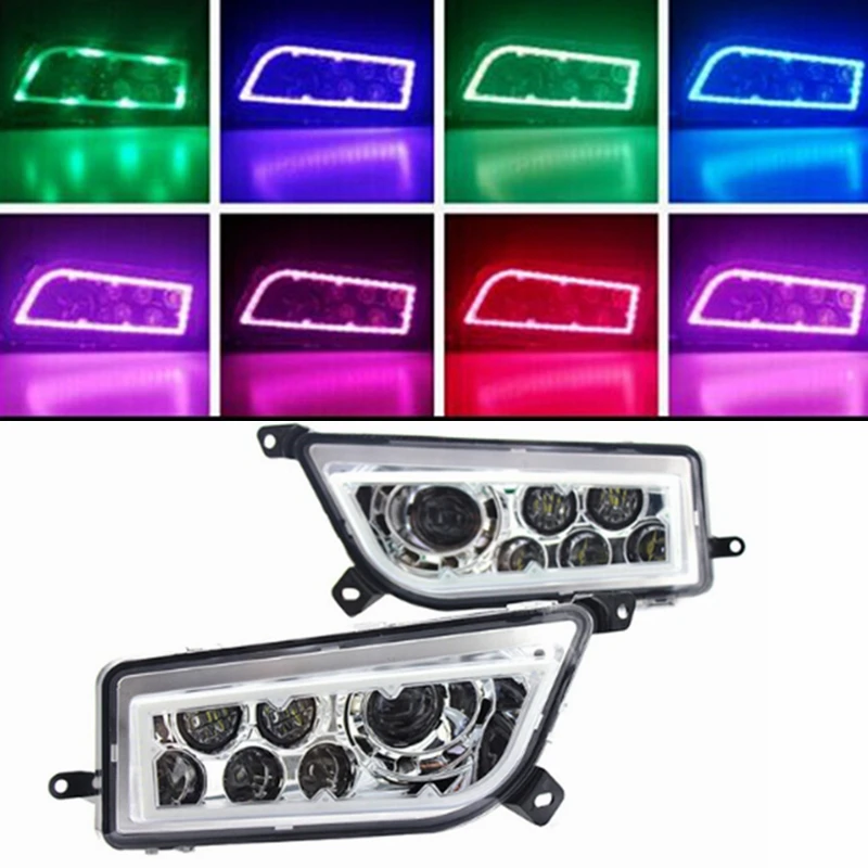 ATV UTV POLARIS RZR LED Headlights with RGB lights ATV Part POLARIS RZR
