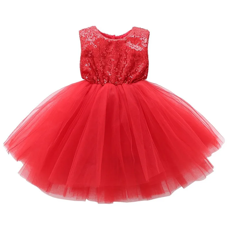 Vestido de Casamento Vestido de Festa para a Menina Vestidos de Verão Princesa Crianças Bebê Fantasia Sleeveles Lantejoulas 19 Princesa crianças bebê fantasia vestido de casamento