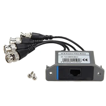 

Durable 4-Channel Video Balun BNC UTP CAT5 Transmitter for CCTV/ Surveillance Camera Trend