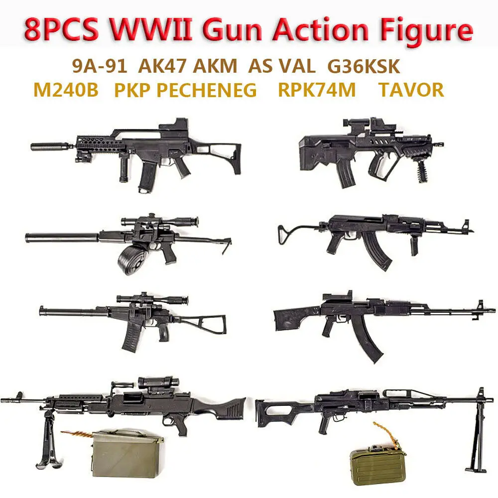 Swat 1 6スケールワールドガン Rpk74 M240 Pkp Tavor G36ksk 9a 91 Ak47 Akm Aservalマシン 銃 パズルブロック Aliexpress おもちゃ ホビー