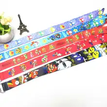 Hensongift Дети Супер Марио Bros ключ шнур ремешок ID Держатели мультфильм Марио телефон шеи ремни