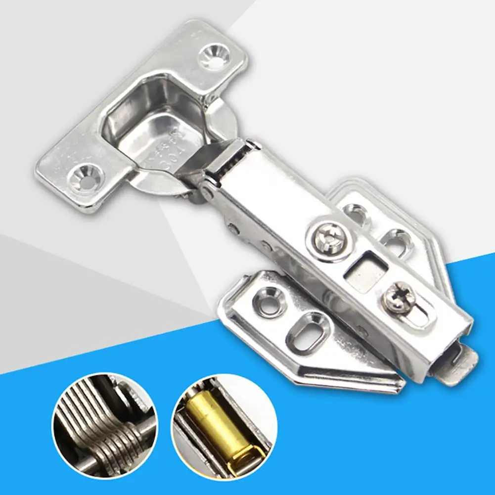 

NEW Stainless Steel Soft Close Hydraulic Buffer Kitchen Cupboard Cabinets Door Hinge