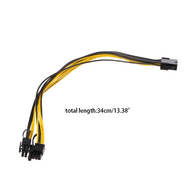 Hot New PCI E 8Pin Female To Dual 8Pin(6+2) Male Graphics Video Card