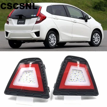 

1pair Multi-functions Car LED Rear Fog Lamp Brake Light Turn Signal Light Reverse Lamp For Honda Jazz FIT 2014 2015 2016 2017