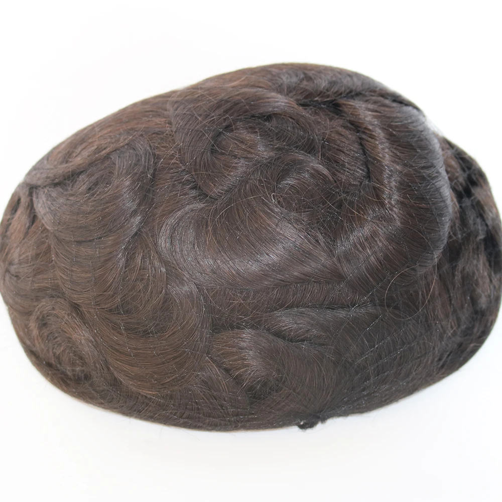 Eversilky Durable Skin Men's Wigs Real Natural Human Hair