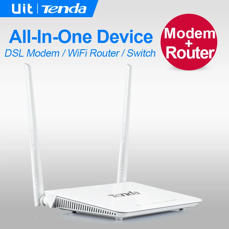 Tenda D301 Modem,300m Wireless Adsl2+ Modem Wifi Router,english