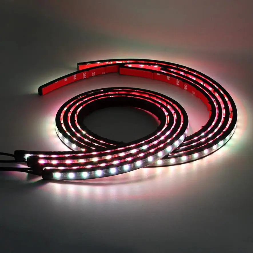 4 Unids автомобильный музыкальный контроллер RGB гибкий ленточный светильник