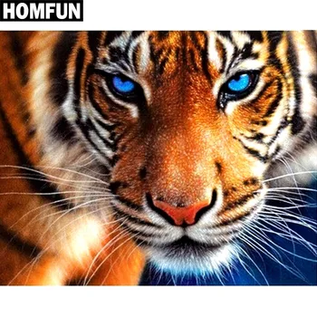 

HOMFUN Full Square/Round Drill 5D DIY Diamond Painting "Aniaml tiger" 3D Embroidery Cross Stitch 5D Rhinestone Home Decor