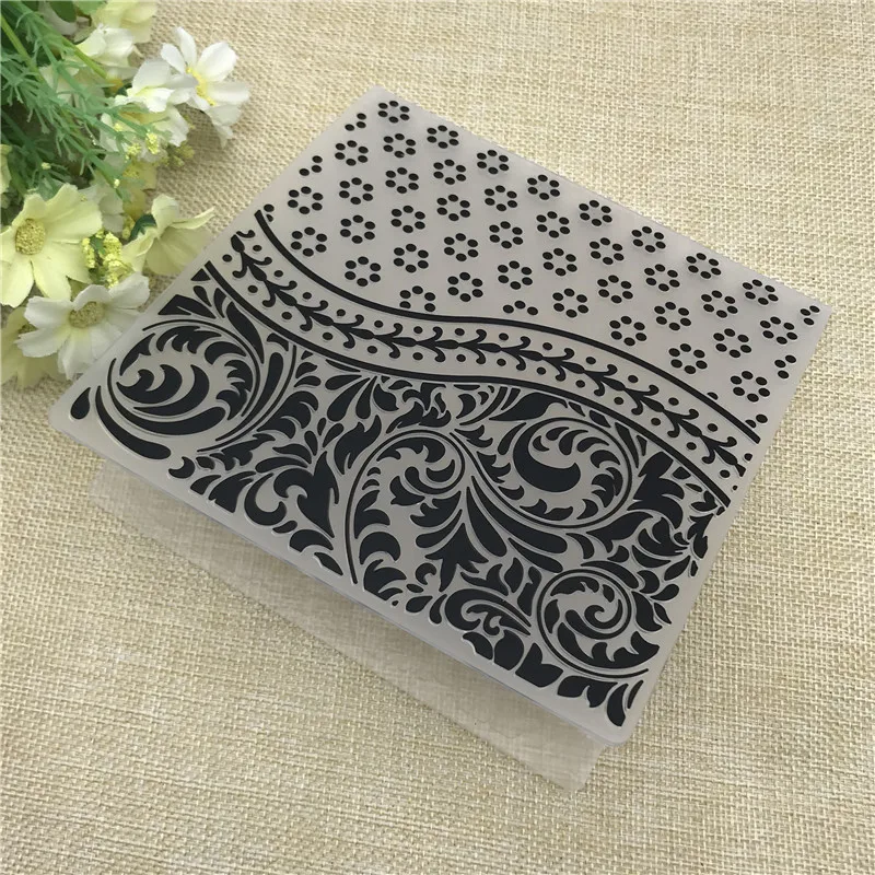 

Flower Dot Textured Embossing Folder Plastic Card Making Stamps Scrapbooking Paper Craft Supplies Folders Album DIY