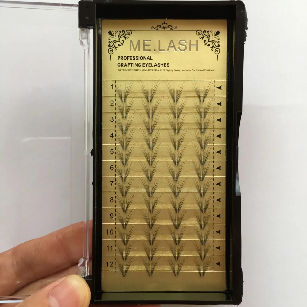 Wholesale ME.LASH 10 trayslot Butterfly Wings Shape 3D Eyelashes Winged Dovetail Imitate Silk False Mink Individual 7D Eyelash (5)