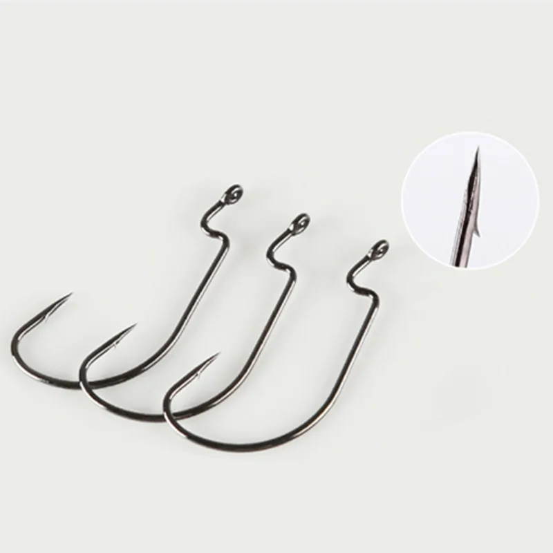 BaMMax Fishing hooks 5pcs 1#  1/0#  2/0#  3/0# crank hook for Soft Worm Bait Crankbait Fishing Tackle accessories Pesca